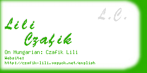 lili czafik business card